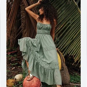 NWT Free People Taking Sides Maxi in Sea Spray (XS)